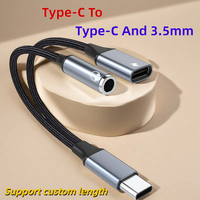 2 In 1 Type USB C To 3.5mm Jack Earphone Charging Cable Converter Type C to 3.5 Audio OTG Adapter for Macbook Air Samsung Huawei
