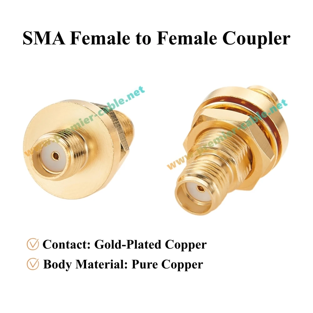IP67 SMA-Buchse-zu-Buchse-Schottwandadapter 50 Ohm SMA-Panelmontage-Koppler HF-Koaxialantennenanschluss für FPV, WLAN, Amateurfunk – Detail 4