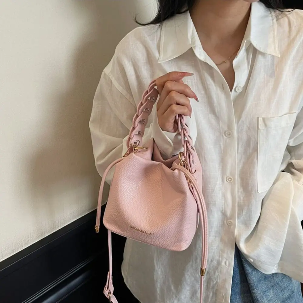 

Портативная женская сумка через плечо из искусственной кожи, универсальная минималистичная сумка-ведро, прочная, модная, повседневная сумка-тоут для женщин