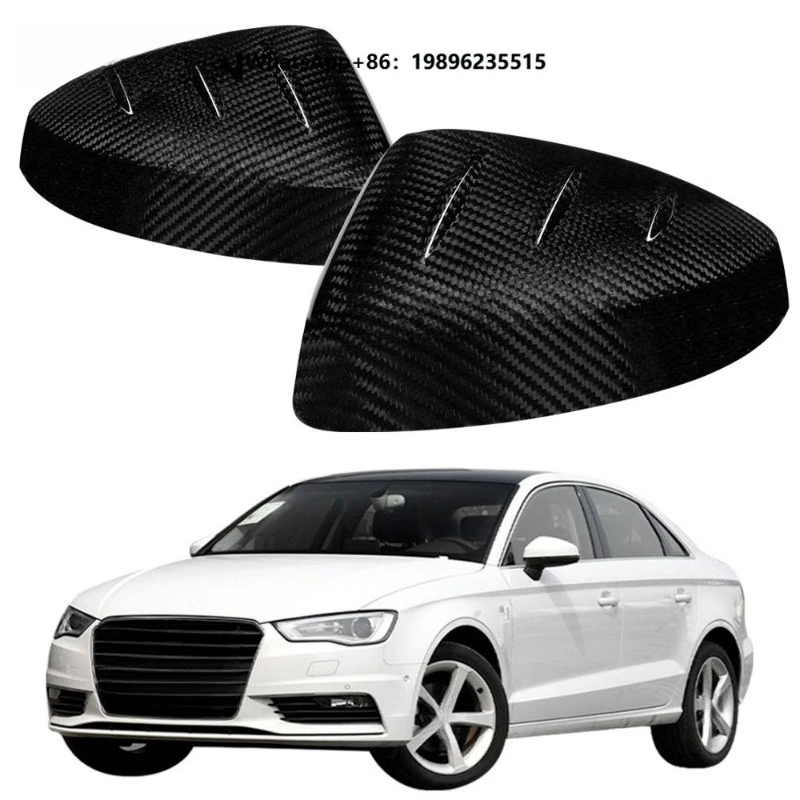 Upgraded Exterior Carbon Fiber Mirror Cover, Fits  A3/S3 3D Stereo Rearview Mirror Shell Upgrade & Modification