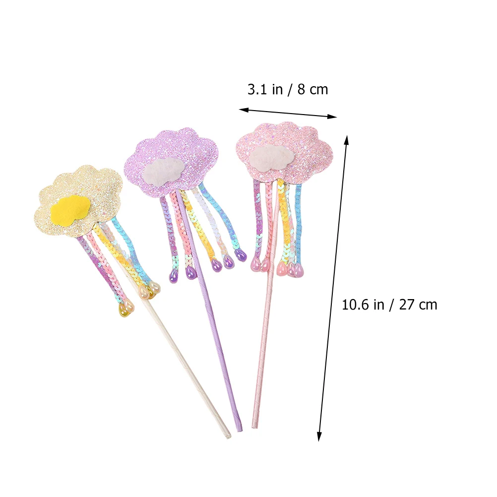 

3Pcs Cloud Fairy Girls Fairy Toy With Tassel Decor Birthday Party Costume Props