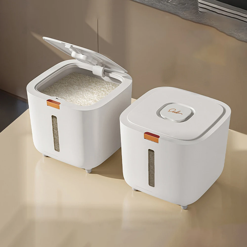Caja de arroz a prueba de humedad a prueba de insectos, tarro sellado de grano, contenedor de cocina de 5/10KG, caja de almacenamiento de contenedor de cocina con tapa