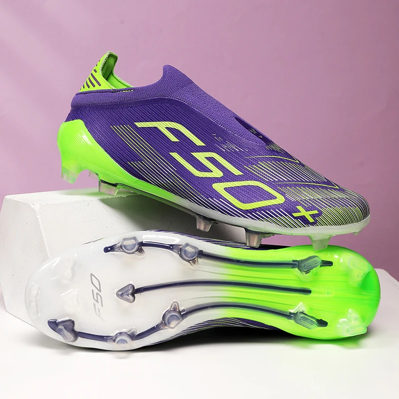 ew High Quality Mens Soccer Shoes FG Training Football Boots Sneakers Ultralight Non-Slip Turf Soccer Cleats Chuteira