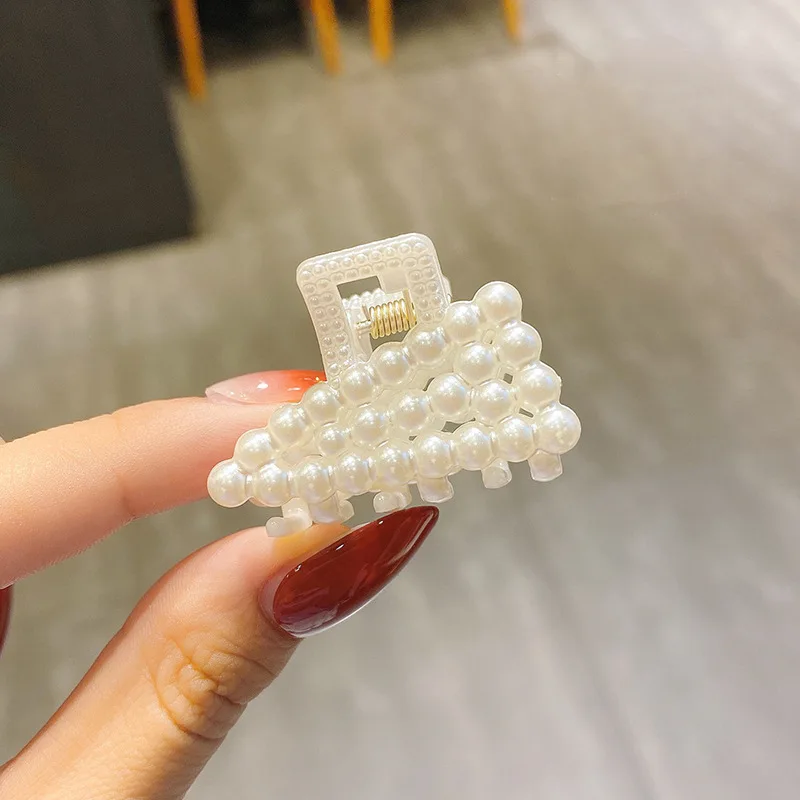 Neue Kleine Perlen Acryl Haar Klaue Clips Kleine Größe Make-Up Haar Styling Haarspangen Für Frauen Nette Mini Klaue Clip Haar Zubehör – Detail 18