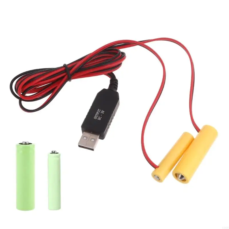 2025 New 3V AAA AA Virtual Battery Power Supply Adapter Cable Battery Eliminators for Remote LED Lights Eletric Clock Fan