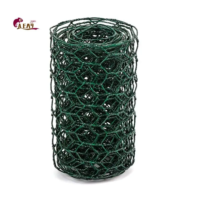AEA9-Hexagonal Iron Wire Netting For Floral Art DIY, Wedding Bouquet & Gardening - Rolls In Green, Black, Coffee