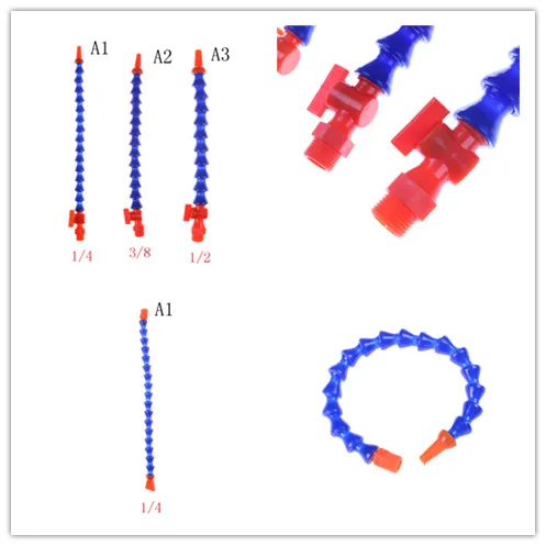 1pcs 300MM Universal Lathe Plastic Flexible Adjustable Water Oil Coolant Pipe Hose Round nozzle 1/4 Spark Plug Tube Condenser