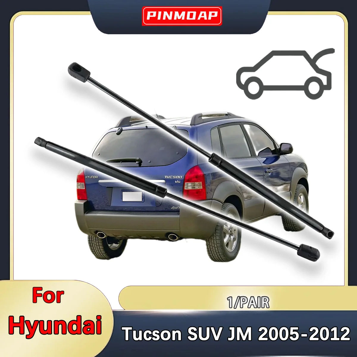 

Газовые стойки багажника, пружинная планка для Hyundai Tucson SUV JM 2005-2012 OE 817712E000 81771-2E000, прижимная штанга заднего амортизатора