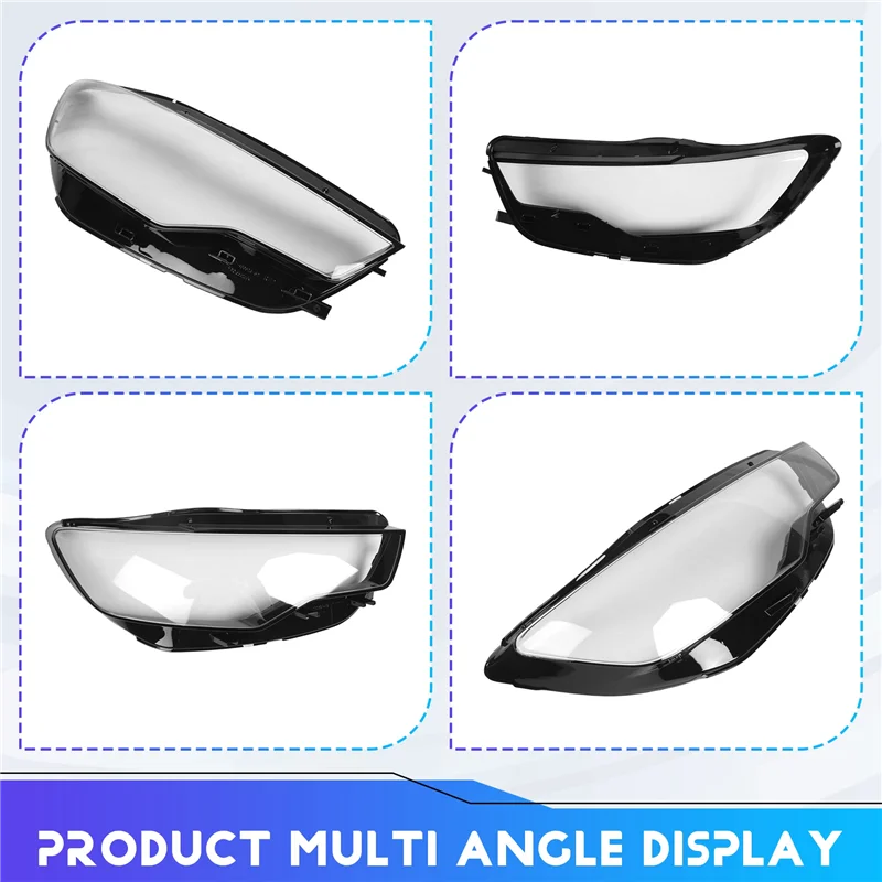 ل A6 A6L C7 2012 2013 2014 2015 عدسة المصباح الأمامي قذيفة كشافات غطاء المصباح عاكس الضوء الشفاف اليمين