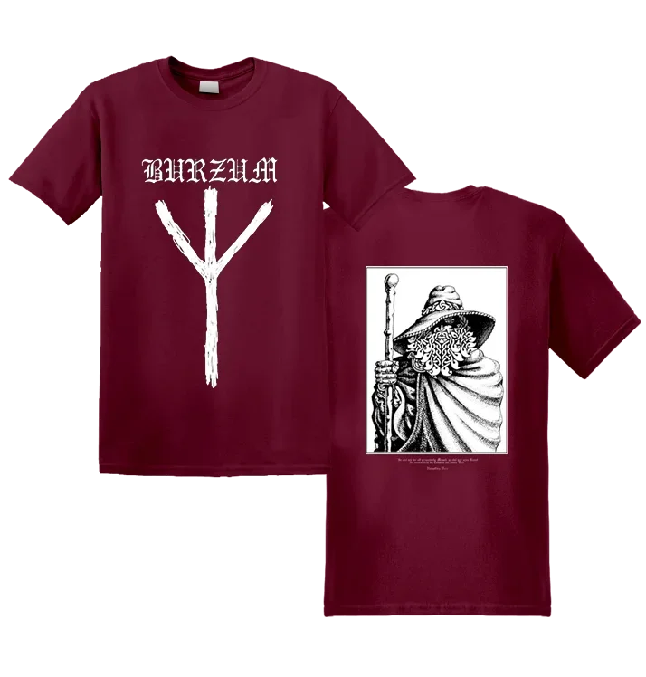 BURZUM - 'Rune' T-Shirt Maroon