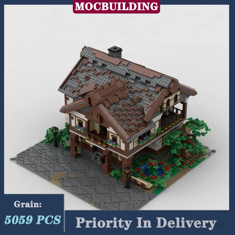 

MOC City Architecture Street View Bank Model Building Block Assembly Collection Series Toy Gifts