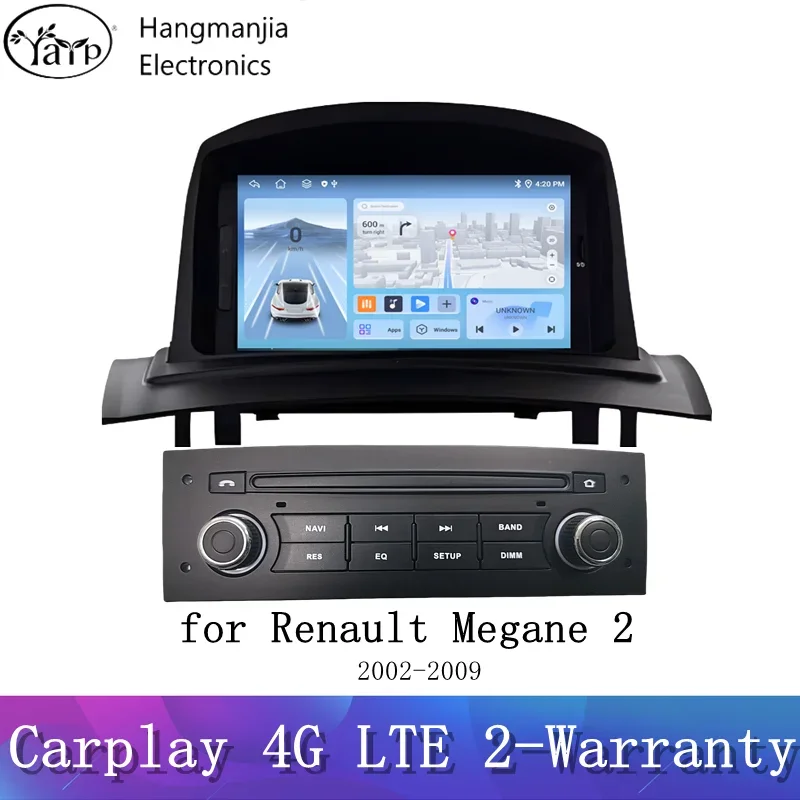 hangmanjia Android13 Car Radio for Renault Megane 2 2002 - 2009 Multimedia Video Player GPS Wireless Carplay Auto DSP Stereo DVD