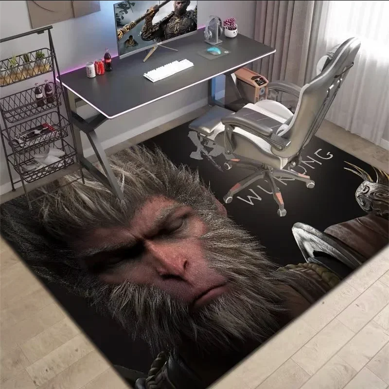 Game Black Myth Wukong Area Carpet Monkey King Game Room Rug Bedroom Lounge Sneaker Room Carpet Chair Floor Mat Home Decor