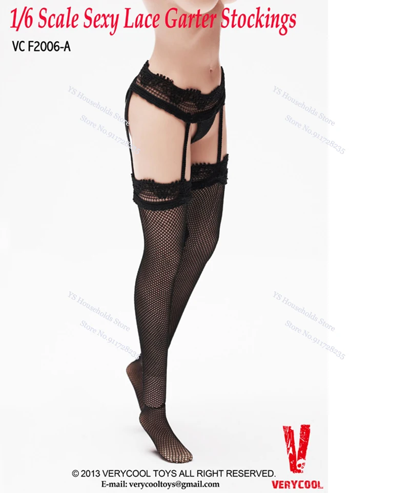 VC F2001 VC F2006 1/6 Vrouwelijke Soldaat Lange Kant Carter Kousen Beeldje Kleding Accessoire Voor 12 "Figuur Lichaam decoratie