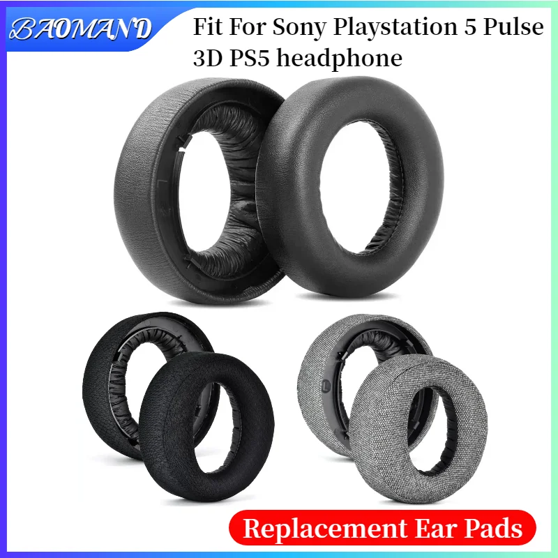 

Replacement Ear Pads Cushions for Sony Playstation 5 Pulse 3D PS5 Headphone Softer Protein Leather Earpads