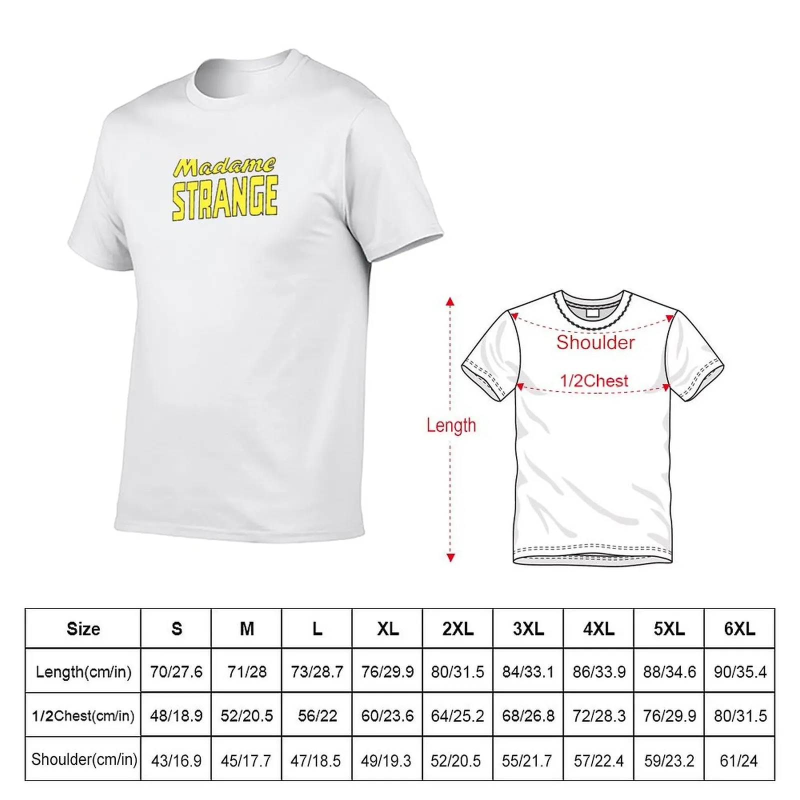 Madame Strange T-Shirt Plus Size Basic Cotton T-Shirt