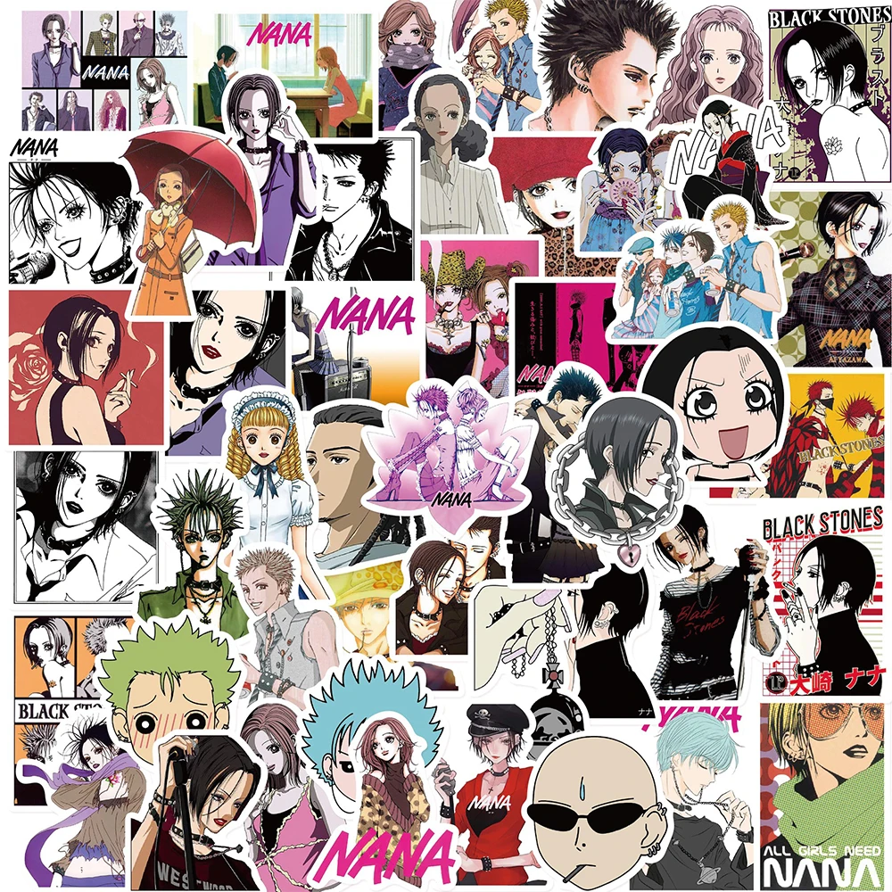 10/30/50pcs Cool Japanese Anime NANA Stickers Cartoon Band Girl Decals DIY Luggage Guitar Phone Bike Sticker Decoration Supplies