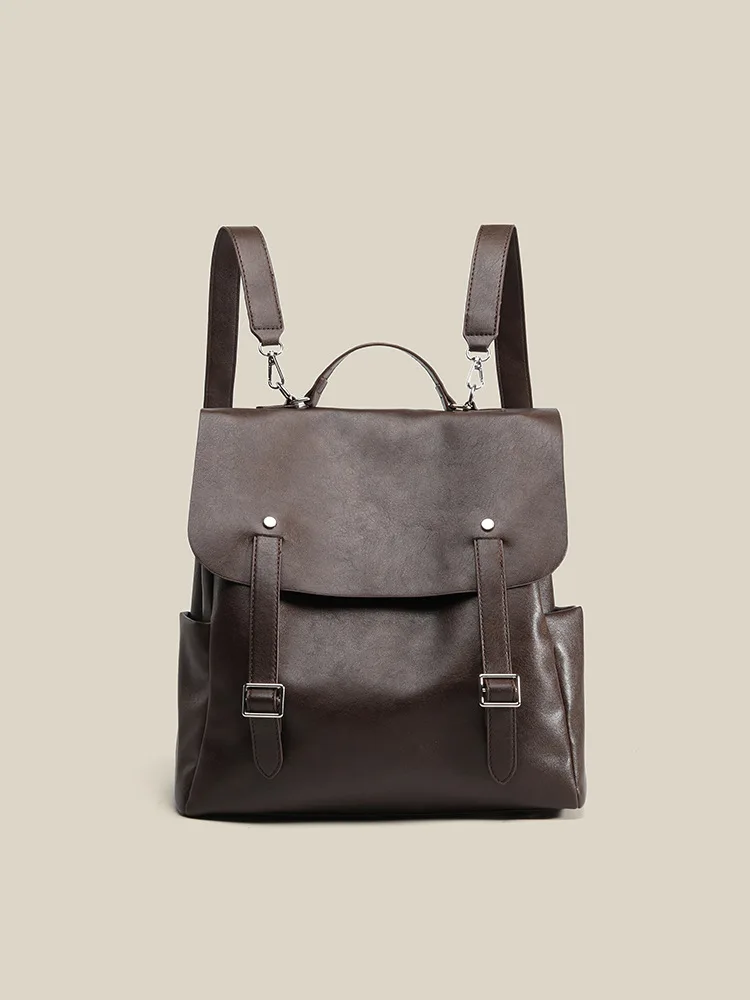 

Женский рюкзак из искусственной кожи, большая вместительная дорожная сумка для ноутбука, универсальный повседневный рюкзак в академическом стиле, сумка-мессенджер