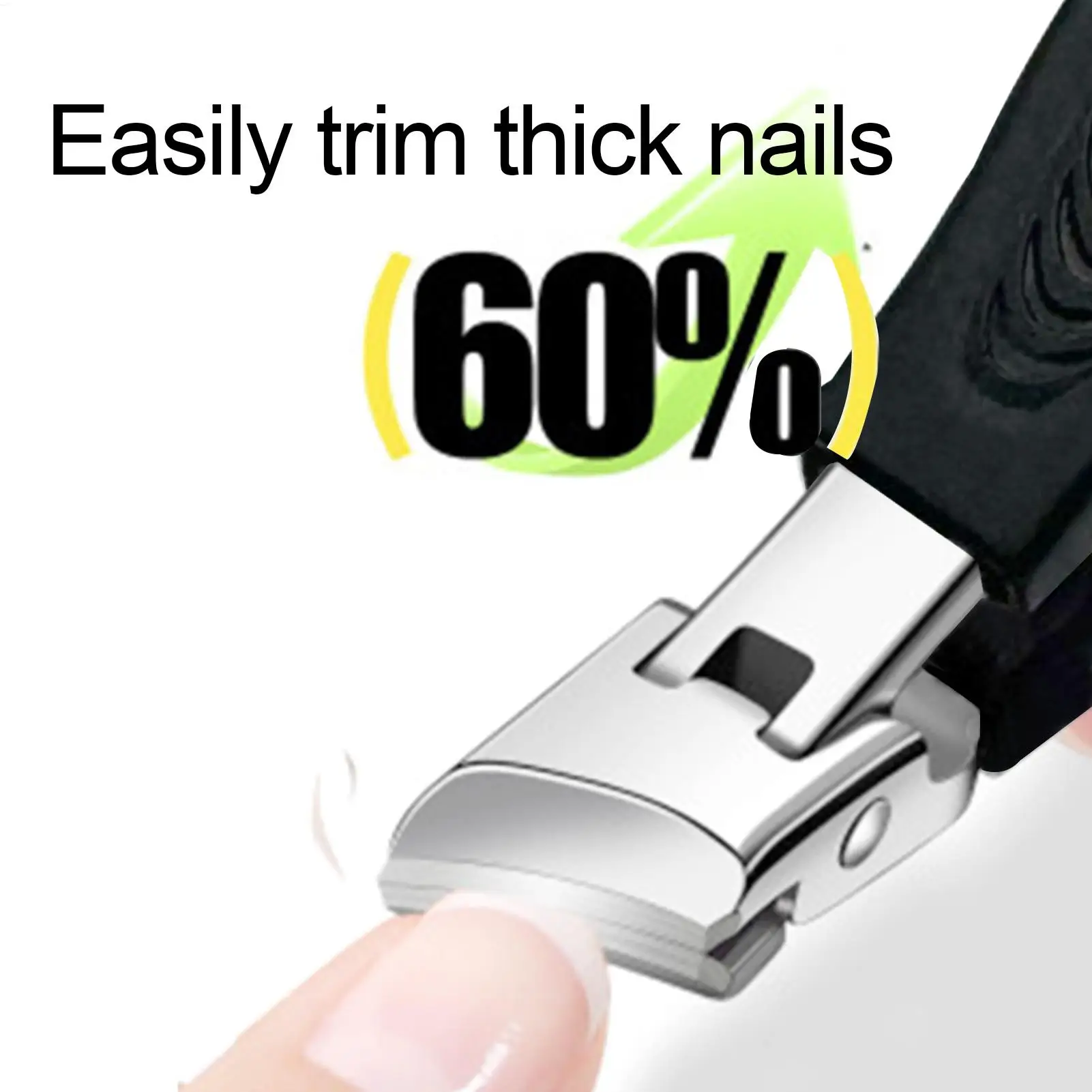 مائل مسمار كليبرز الفولاذ المقاوم للصدأ مكافحة سبلاش أداة قص الأظافر كليبرز مانيكير الجمال أداة واسعة الفك افتتاح منحني مسمار المقص