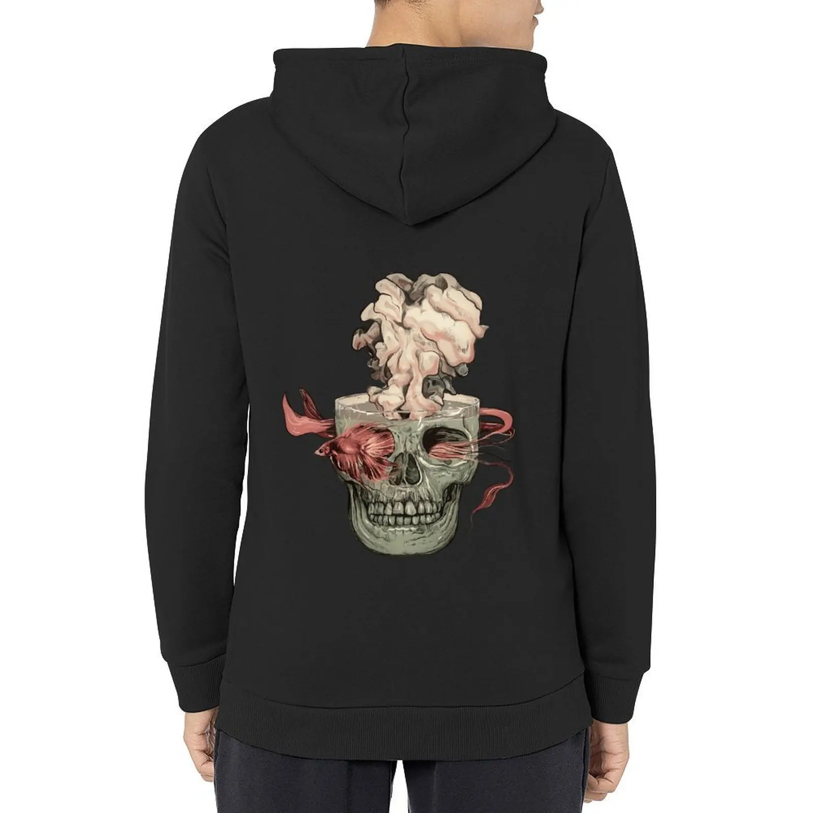 

Skull and Red Fish Hoodie men's sweat-shirt mens clothing korean autumn clothes men's sweat-shirt set man hoodie