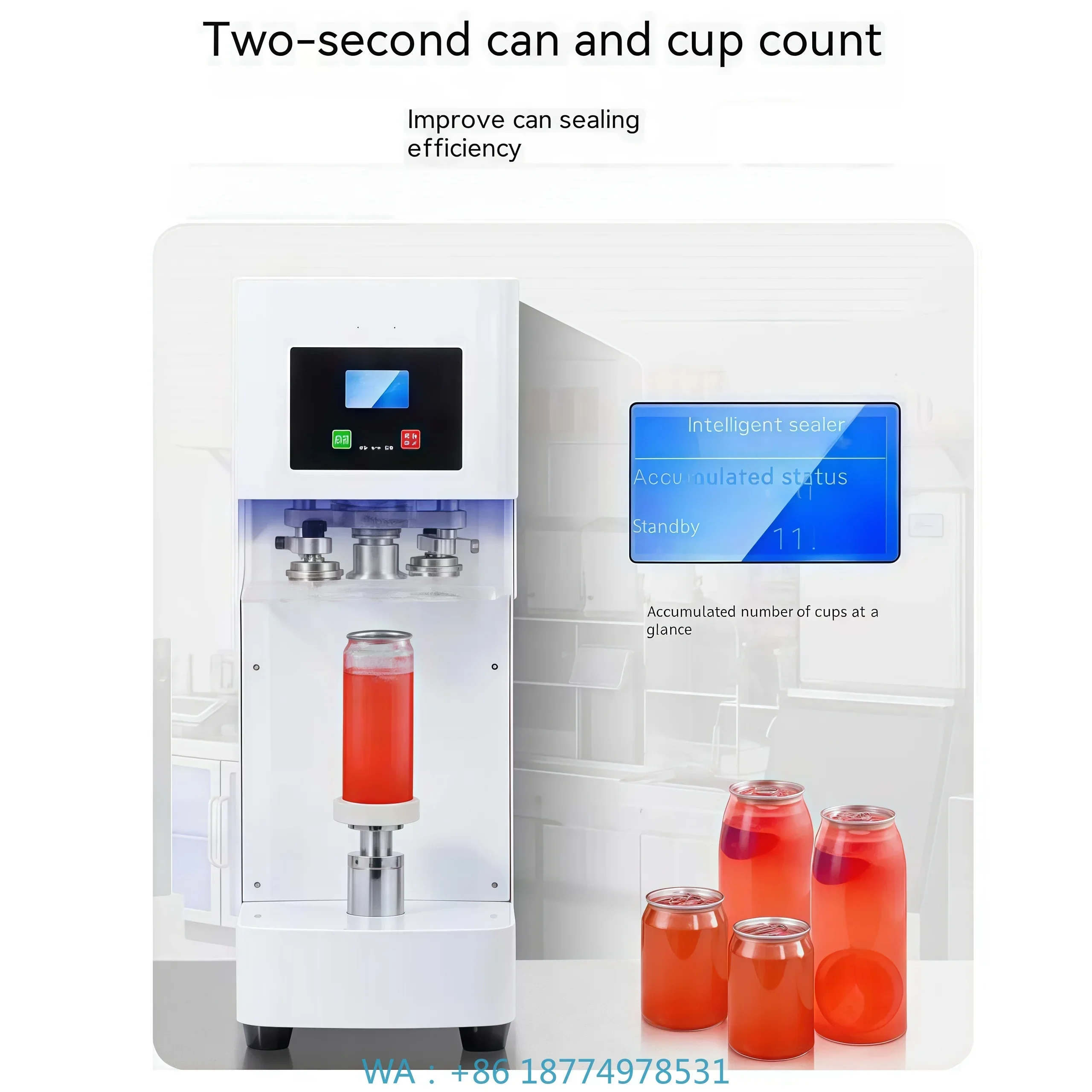e Sealing Machine Aluminum Cap Cup Sealing MachineMilk Tea Beverage Automatic Electric Lifting Counting Commercial Pop Can Bottl
