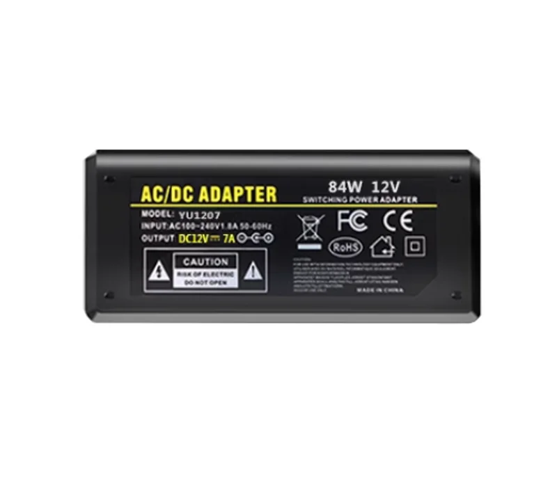 Power Adapter 12V 7A, Barrel 5.5/2.5mm, IEC C14, YU1207