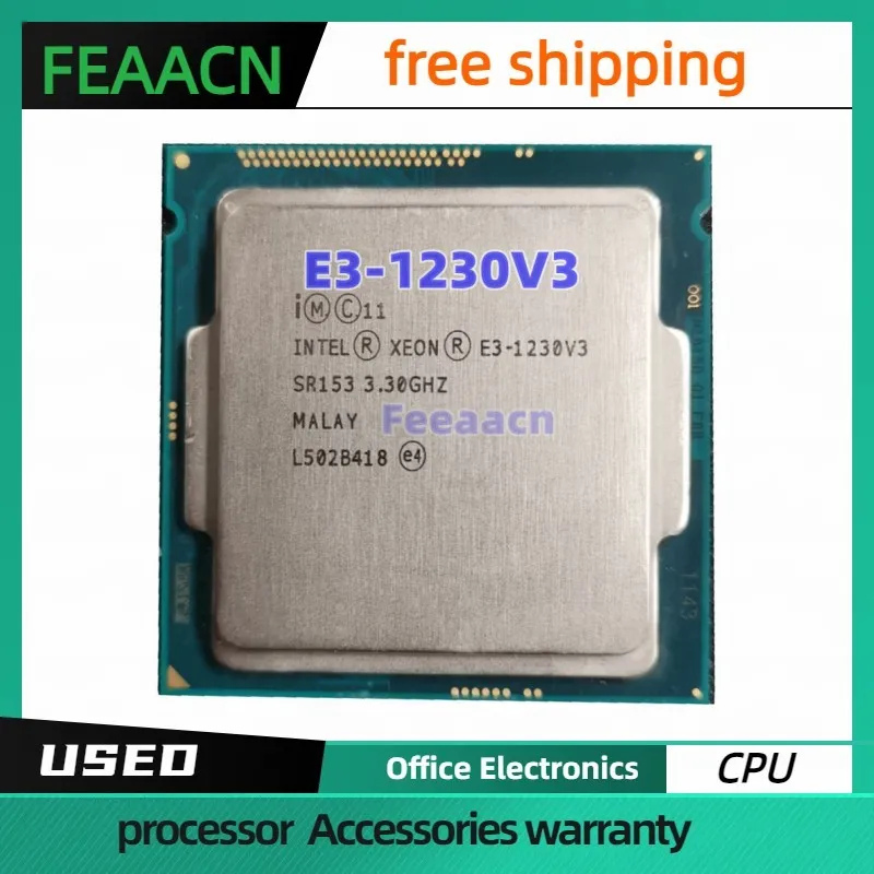 

E31230 v3 LGA 1150 Processador CPU 3.3GHz Quad-Core Desktop E3-1230v3