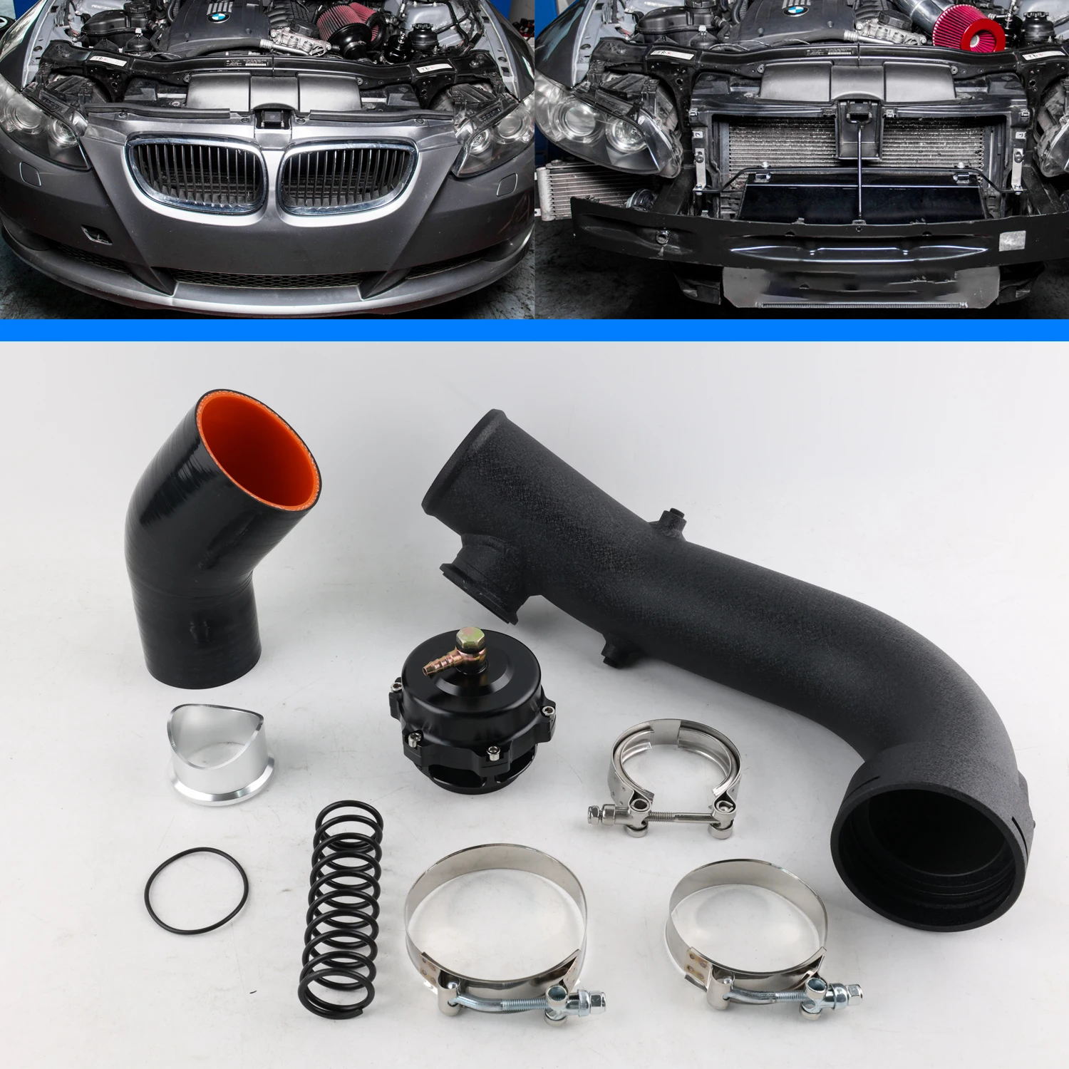 Intake Turbo Charge Pipe Kit ForBMW N54 335i E82 E88 335i 335xi E90 E91 E92 E93 50mm Bov