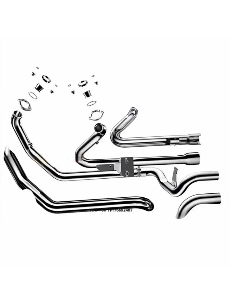 For  Glide Road King Travel Series Refitted Thickened Front Exhaust Pipe font