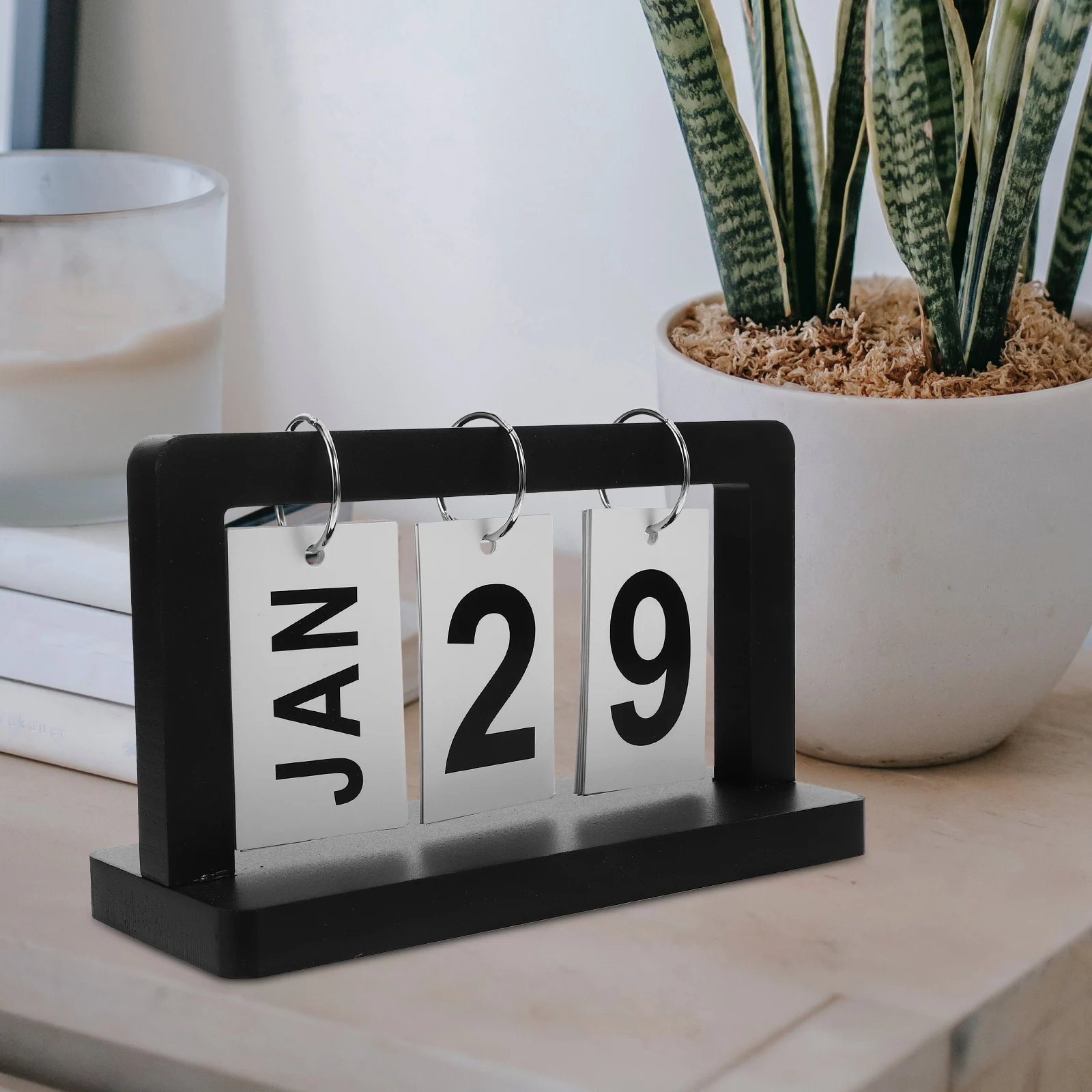 

Wood Desk Calendar Perpetual Calendar Elegant Desktop Decor Home Office Table Ornament Unique Design