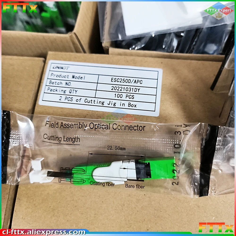 Imagem -03 - Conector Rápido Fibra Óptica Monomodo Ftth Unikit Esc250d sc Apc Upc