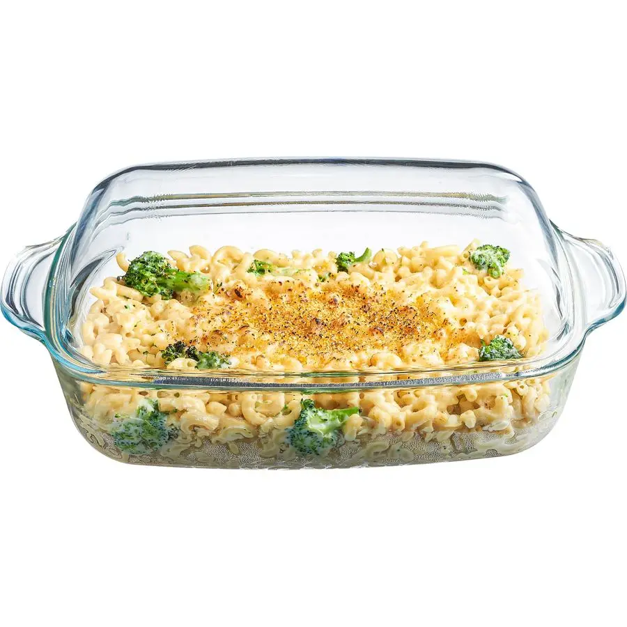 

Glass Casserole Baking Dish Clear Glass Round Casserole Dish with Lid and Handles,Covered Bowl for Cooking, Baking, Serving, Dis