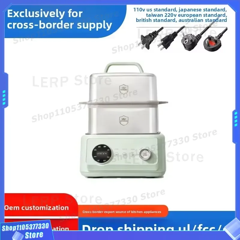 15L Electric Steamer 304 Stainless Steel 3 Tier Hot Pot 1200W 110V US JP Standard Insulation Stew Cooker for Kitchen Use