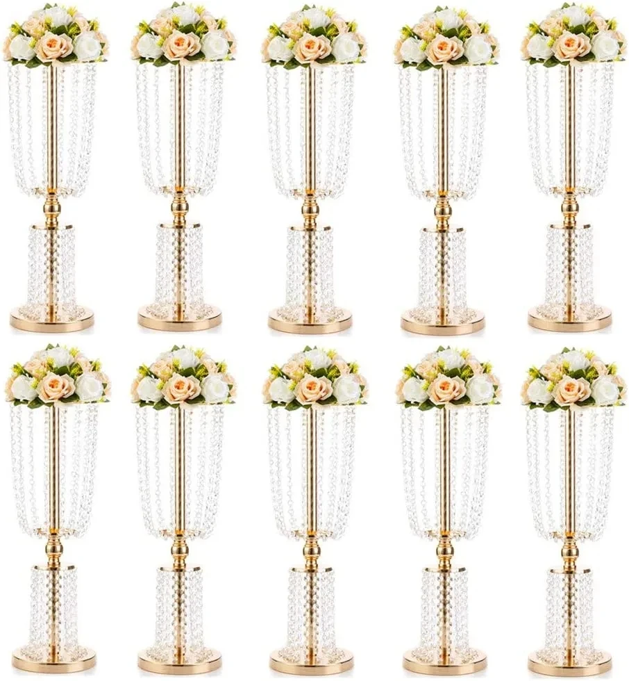 

60/80/100cm Acrylic Crystal Wedding Road Lead Table Flower Stand Candlestick Centerpiece Event Party Wedding Decoration Supplies