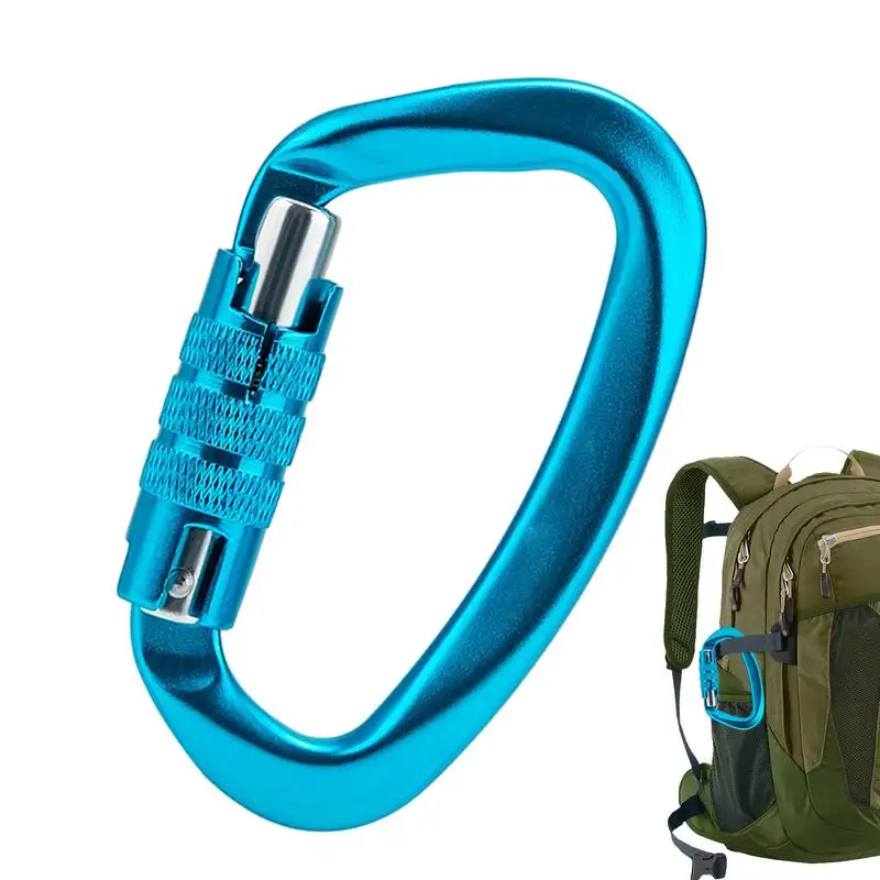 Carabiner Clip Carabiner Keychains Snap Carabiner Clips D Shaped Buckle Auto Locking Carabiners Hiking Clips Spring Hooks