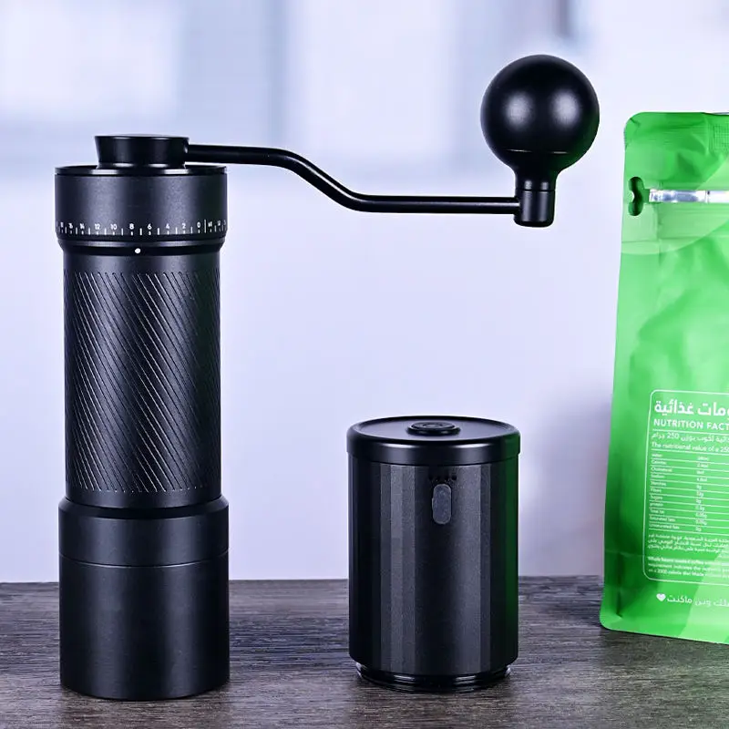 Portable 60 Level Coarse and Fine Adjustment Stainless Steel Burr Manual & USB Electric Manual Coffee Grinder for Home Use