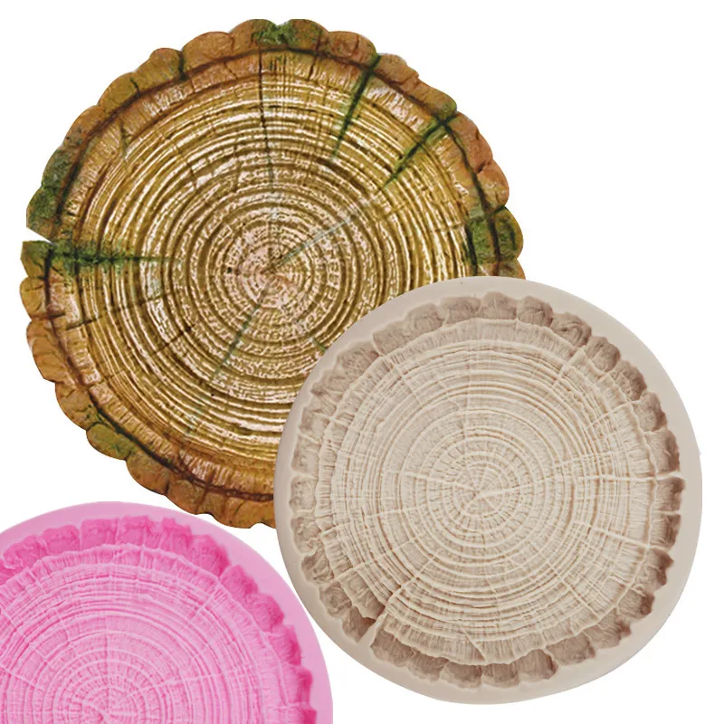 Tree Rings Silicone Mold Kitchen Resin Baking Tool DIY Cake Pastry Fondant Moulds Chocolate Dessert Lace Decoration Supplies