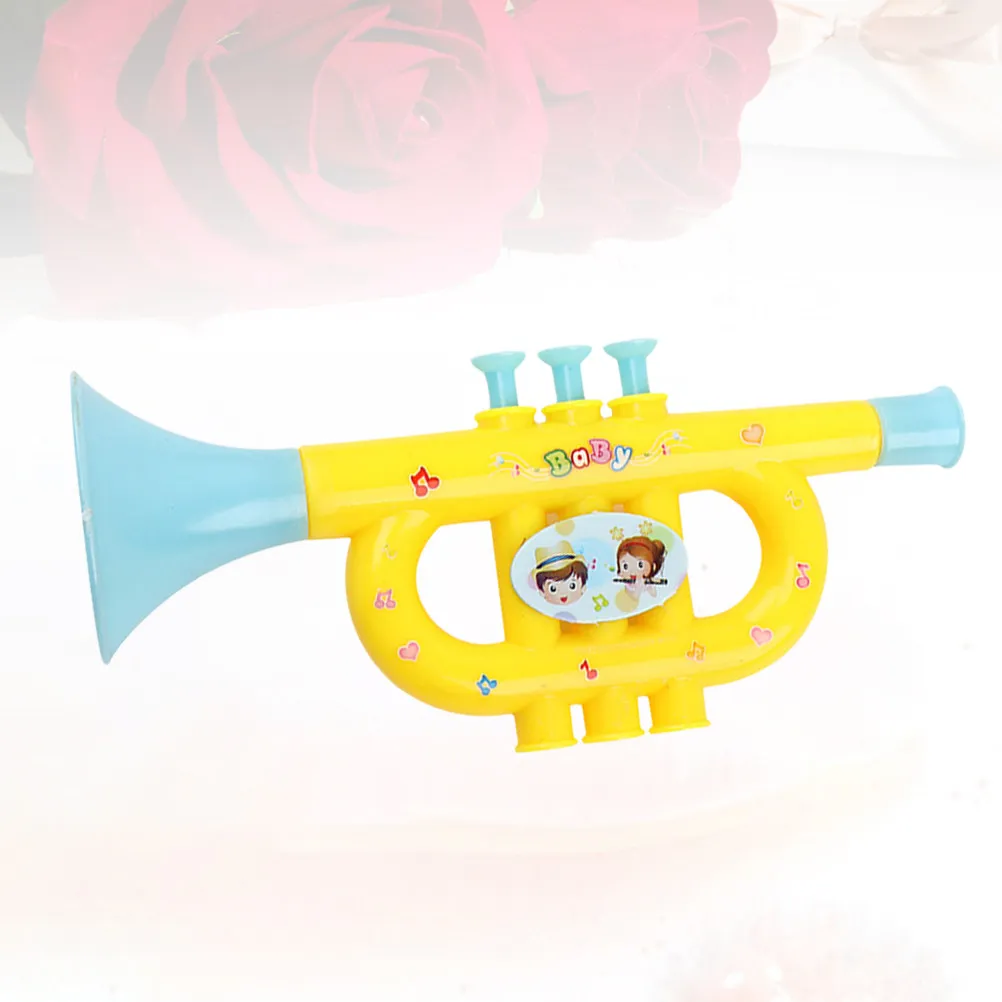 3Pcs Small Horn Trumpet Plastic Cartoon Colorful Music Instruments Early Educational Kids Gift Improve Rhythm Interest