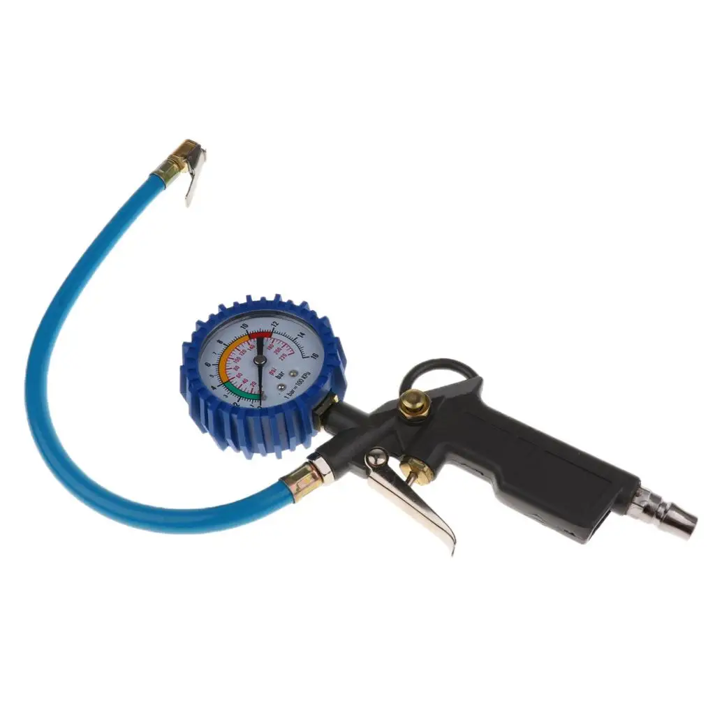 Car Vehicle Multi-function Tire Inflator with Gas-Pressure Gauge for Universal