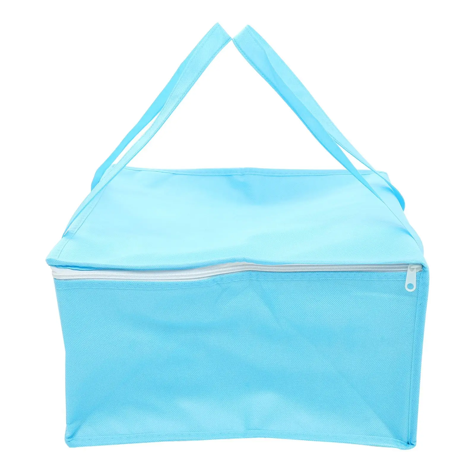 

Insulated Food Bag 40*40*22cm Blue Lightweight Waterproof Lunch Handbag Portable Cake Carrier Pizza Takeaway Outdoor Picnic