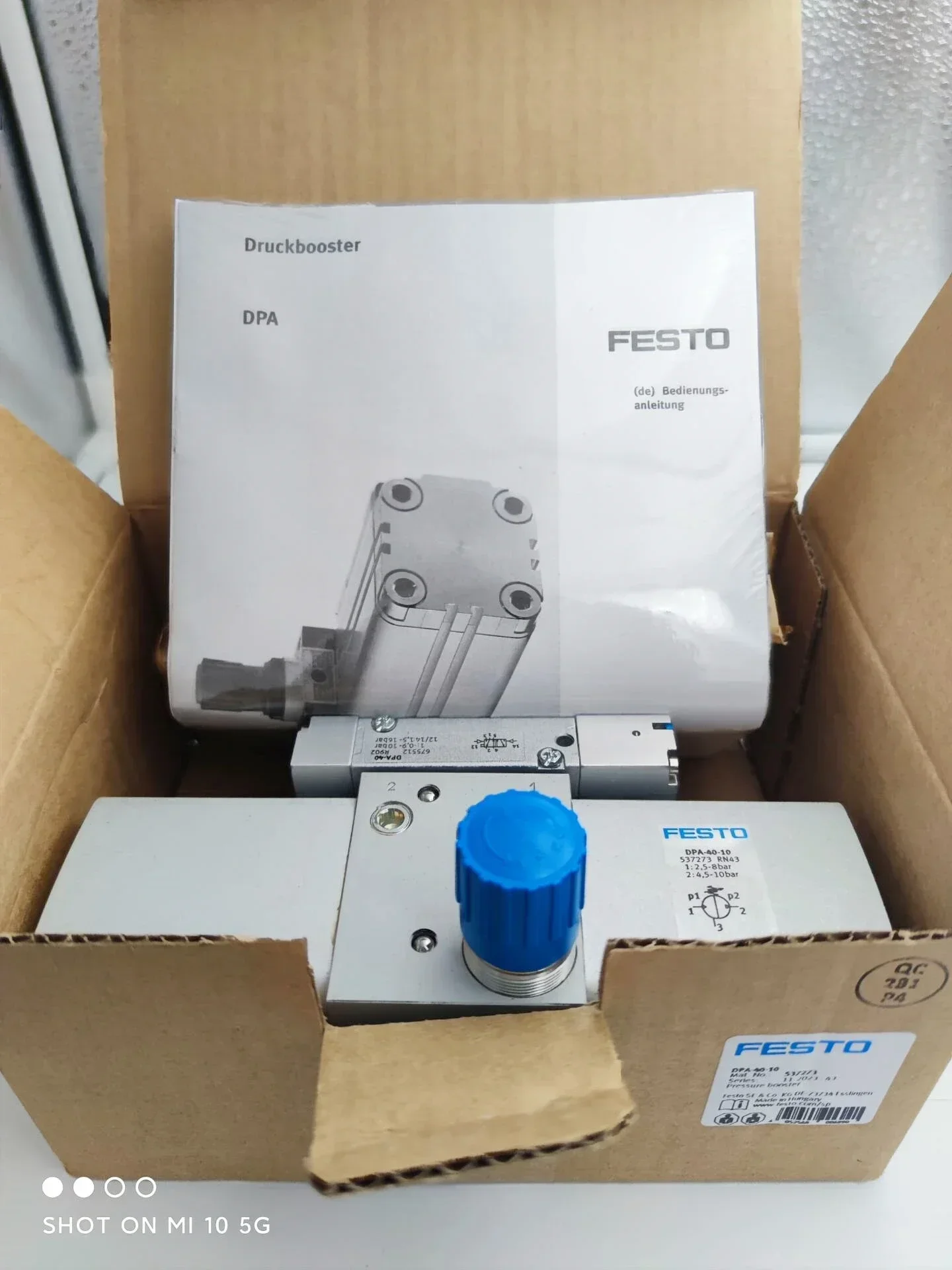 FESTO booster cylinder DPA-40-63-100-10-16 537273 537274 193932 184519