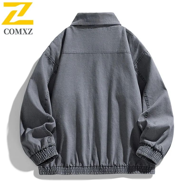 معطف COMXZ للرجال من القطن خفيف فاخر عالي الجودة للتخييم والتنزه سترات الوادي 2025 سترات خفيفة الوزن غير رسمية