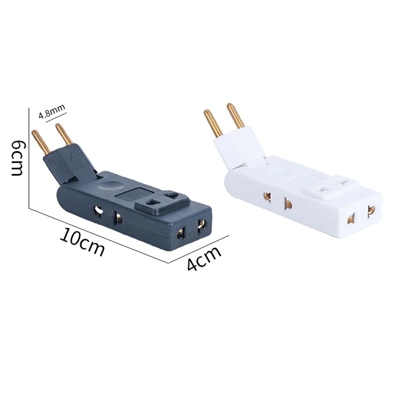 【C】4 In 1 Wall Outlet Extension EU Electrical Socket 180 Degree Plug Adapter Travel Aadapter Portable Power Converter view 6