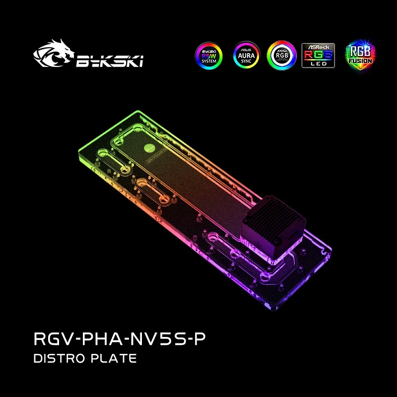 

BYKSKI Acrylic Distro Plate Use for PHANTEKS NV5S Computer Case Water Cooling Replace Reservoirs Support DDC Pump RGV-PHA-NV5S-P