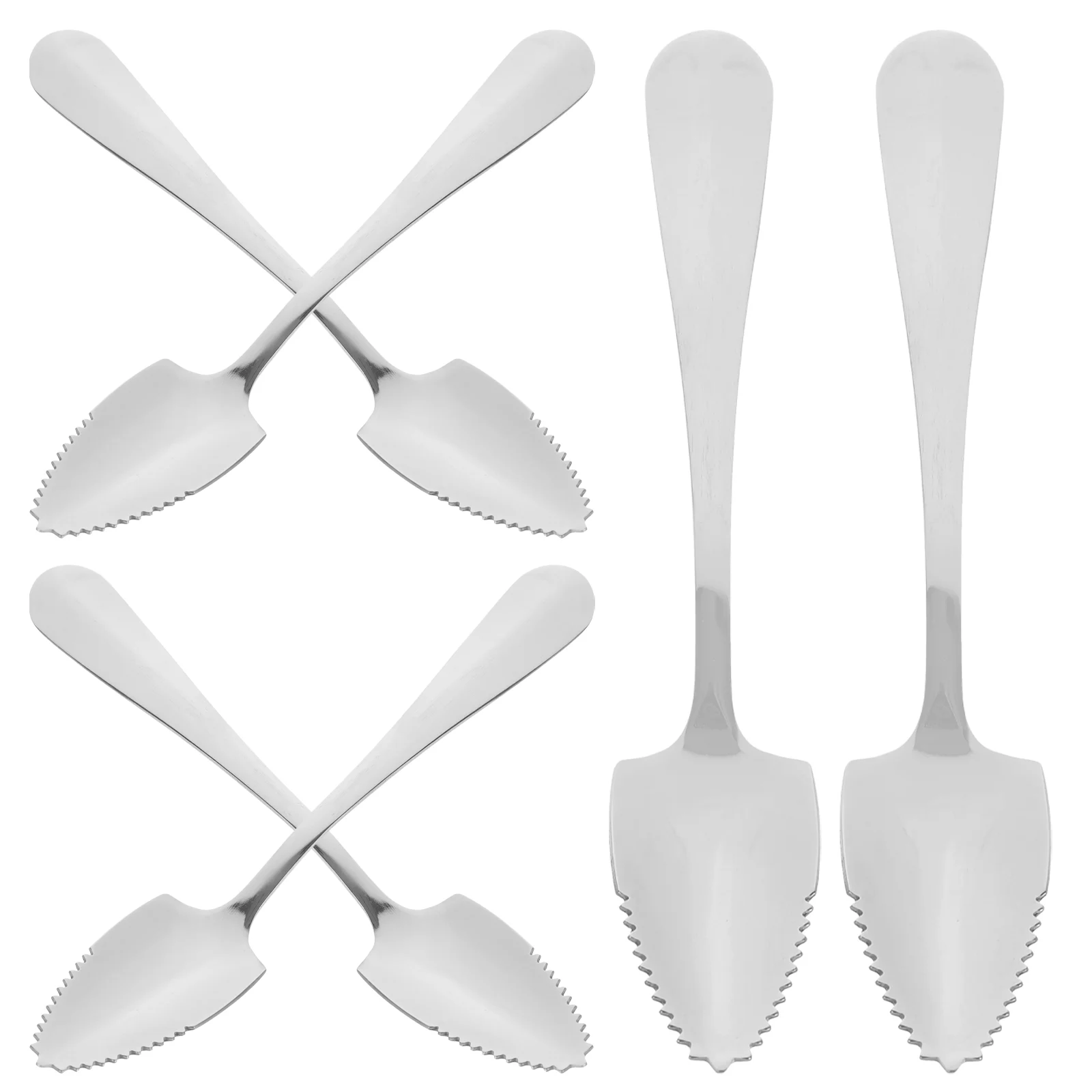 6 Pcs Spoon Toothed Ice Cream Scoop Baby Spoons Condiment Stainless Steel Grapefruit Digging Ball