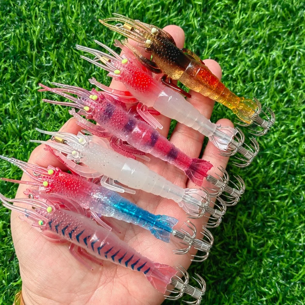 MUKUN 3 قطعة 10cm10g لينة الصيد إغراء لينة الروبيان الحبار هوك الطعم الاصطناعي توهج الأخطبوط الحبار هوك pesca صيد السمك #5