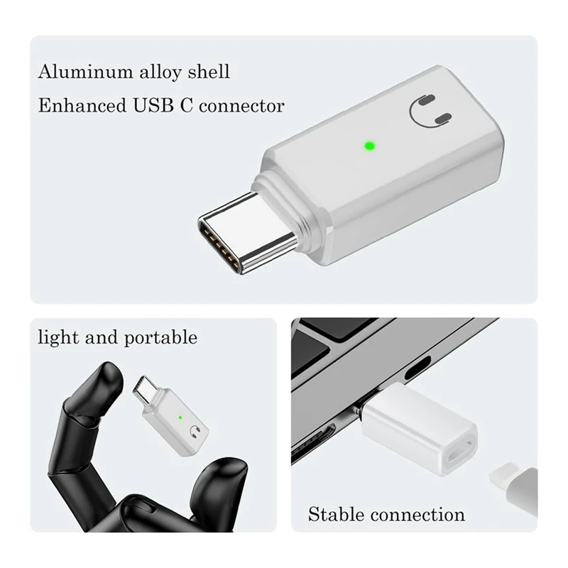 USB-C man-vrouw audio-adapter, USB Type C naar voor Apple Interface hoofdtelefoonconverter voor iPhone 15/15 Plus