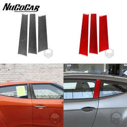 For Hyundai Veloster 2012-2017 Carbon Fiber Door B-pillar Panel Trim Cover Car Exterior Accessories Decorative Stickers