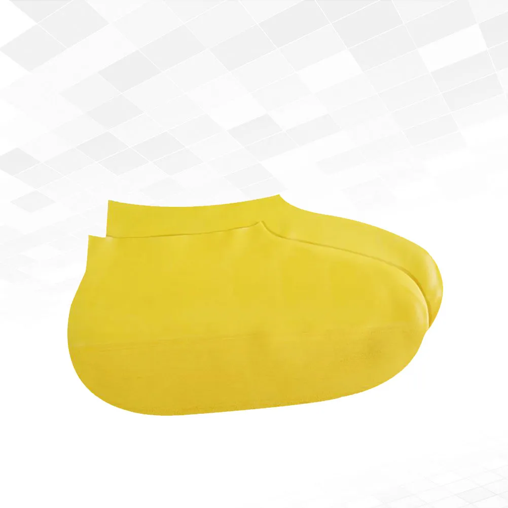 

1 Pair Yellow Waterproof Shoe Covers Latex Rainproof Anti-Slip Shoe Protector Outdoor Footwear Shoes Cover Anti-Skid Overshoes