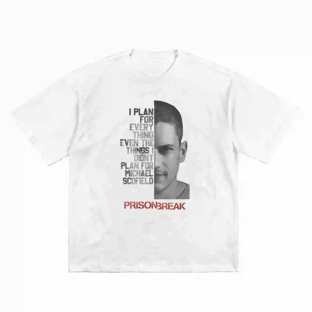 Michael Scofield Prison Break Short Sleeve Tee 100% Cotton T-Shirt